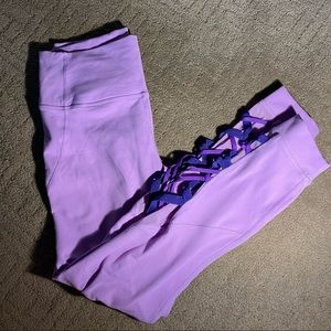 Fabletics High Waisted Purple Powerhold Leggings